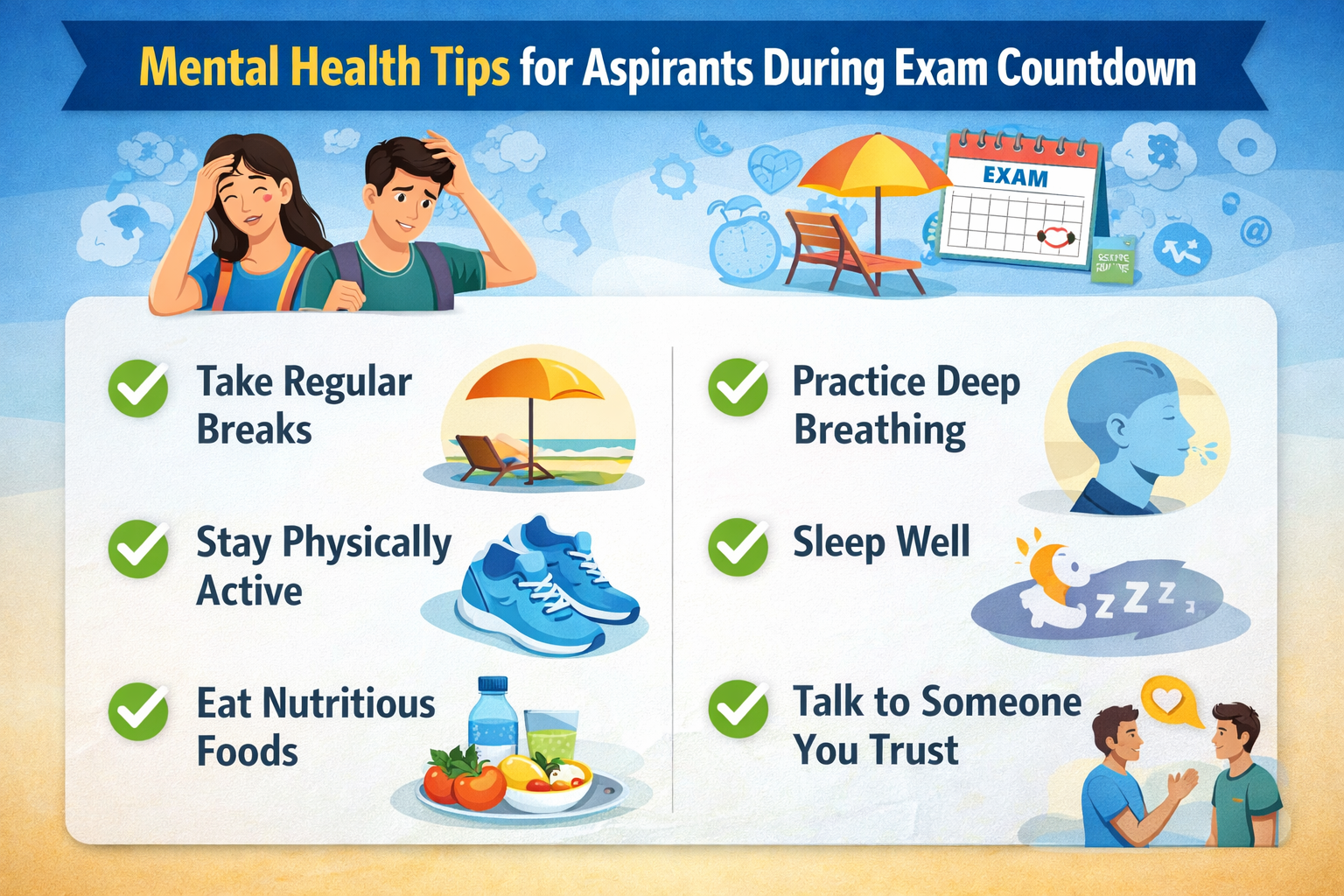 Mental Health Tips for Aspirants During Exam Countdown